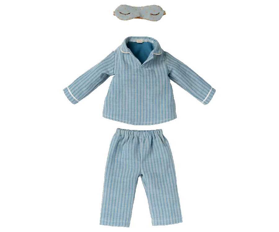 Maileg Maxi Mus med Pyjamas och Sovmask 49 cm