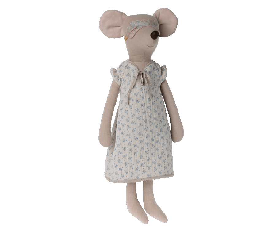 Maileg Maxi Mus med Nattlinne och Sovmask 49 cm