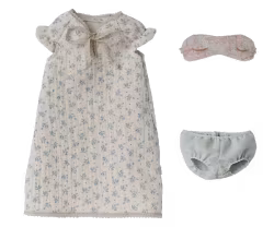 Maileg Maxi Mus med Nattlinne och Sovmask 49 cm