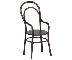 Maileg Stol i Svart Metall med Armstöd - Miniature Chair Vintage