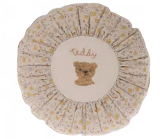 Maileg Rund Kudde Teddy Blommig Rosa