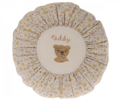 Maileg Rund Kudde Teddy Blommig Rosa