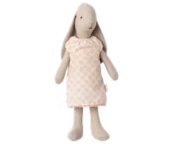 Maileg Kläder till Kanin Storlek 1 - Rosa Blommigt Nattlinne med Spets