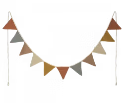 Maileg Vimpelgirlang i Tyg Dekoration till Barnrummet Flerfärgad Multi Gul Röd Blå