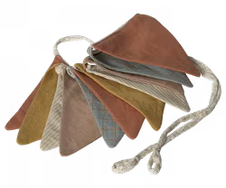 Maileg Vimpelgirlang i Tyg Dekoration till Barnrummet Flerfärgad Multi Gul Röd Blå