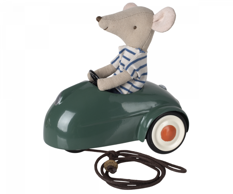 Maileg Bil till Mus Mörkgrön Grön med Dragsnöre
