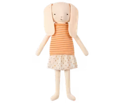 Maileg Kanin Flicka i Ask med Randig Tröja och Prickig Kjol