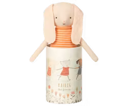 Maileg Kanin Flicka i Ask med Randig Tröja och Prickig Kjol