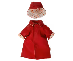 Maileg Regnkläder till Mamma Teddy - Röd med Hatt