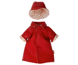 Maileg Regnkläder till Mamma Teddy - Röd med Hatt