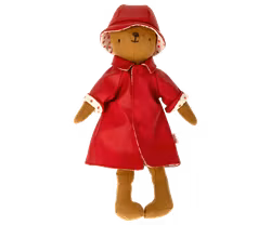 Maileg Regnkläder till Mamma Teddy - Röd med Hatt