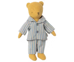 Maileg Pyjamas till Teddy Junior - Randig Blå