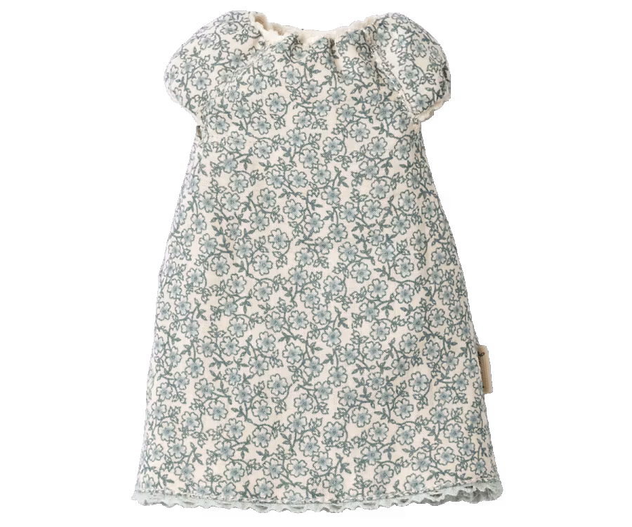 Maileg Nattlinne till Mamma Teddy - Blommigt Blå