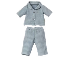 Maileg Pyjamas till Pappa Teddy - Blå Randig