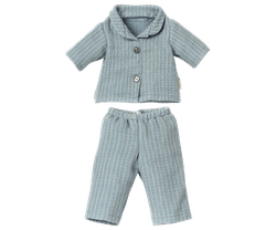 Maileg Pyjamas till Pappa Teddy - Blå Randig
