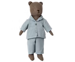 Maileg Pyjamas till Pappa Teddy - Blå Randig