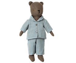 Maileg Pyjamas till Pappa Teddy - Blå Randig