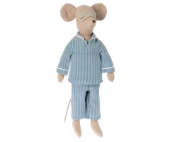 Maileg Medium Mus med Pyjamas och Sovmask 33 cm
