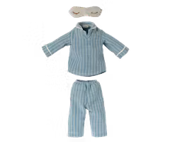 Maileg Medium Mus med Pyjamas och Sovmask 33 cm