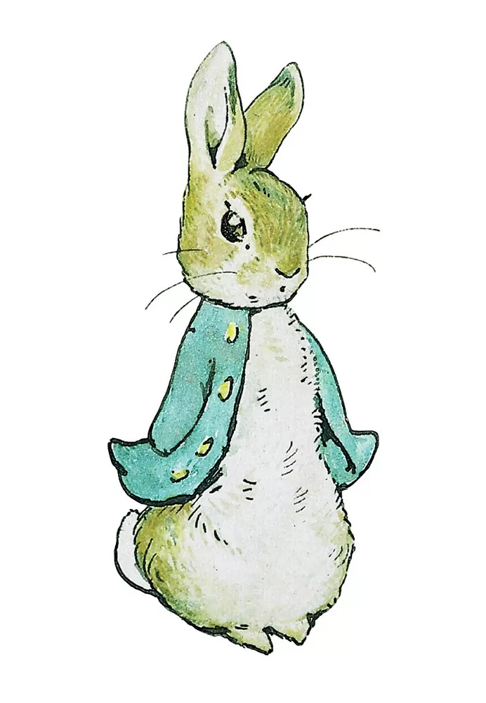 Pelle Kanin Från Sidan -Dubbelvikt Kort Litet ( Passar Fint som Tavla i Dockskåpet )