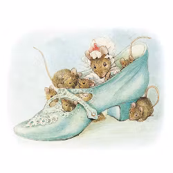 Möss i Blå Sko - Pelle Kanin Dubbelvikt Kort Stort