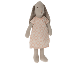 Maileg Kanin storlek 1 - Bunny med Rosa Blommigt Nattlinne