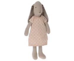 Maileg Kanin storlek 1 - Bunny med Rosa Blommigt Nattlinne