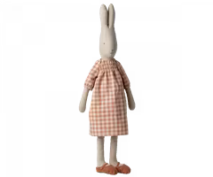 Maileg Kanin Strl 5 - Rabbit med Röd Rutig Klänning och Skor