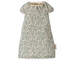Maileg Kanin Storlek 2 - Bunny med Blå Blommigt Nattlinne