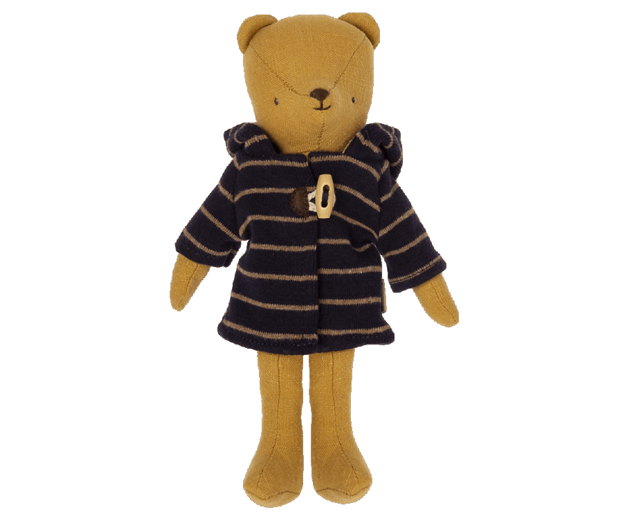 Maileg Jacka Till Teddy Junior - Randig Duffel med Luva