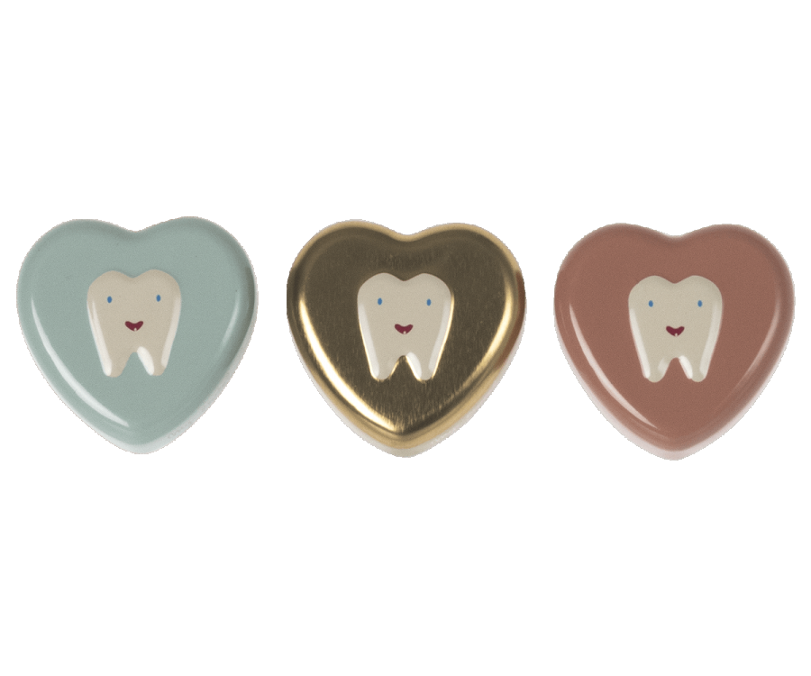 Maileg Tandask Hjärta Prickig Rosa