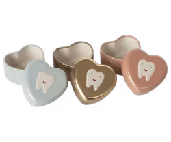 Maileg Tandask Hjärta Prickig Rosa