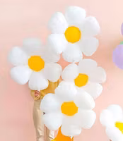 Folieballong Vit Blomma Ballong L