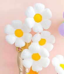 Folieballong Vit Blomma Ballong L