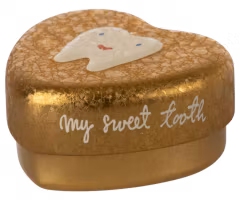 Maileg Tandask Hjärta Guld - My Sweet Tooth Gold