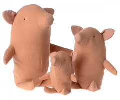 Maileg Sittande Gris med Tyngd i Rumpan Medium - Tryffelgris Truffle Pig Mjukisdjur