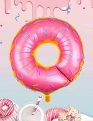 Folieballong Rosa Donut med Strössel Ballong