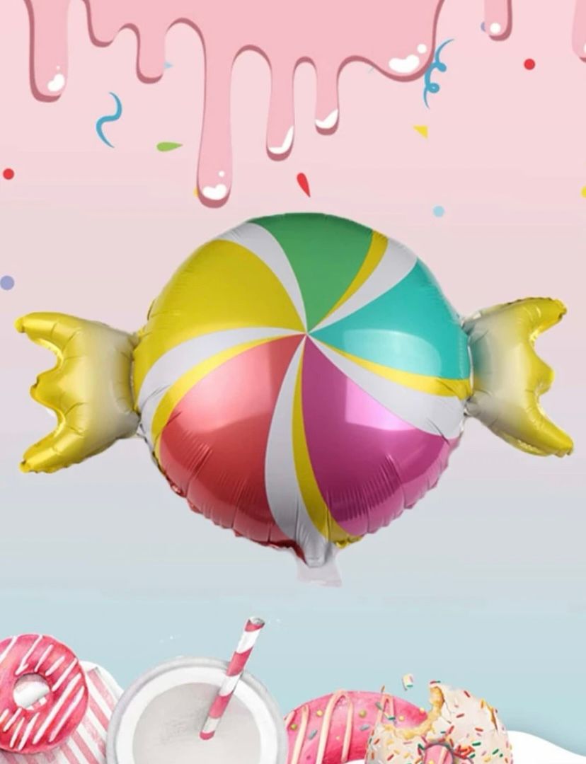 Folieballong Färgglad Karamell Ballong Gul Rosa Blå Grön