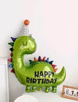 Folieballong Grön Dinosaurie Födelsedag - Ballong Happy Birthday