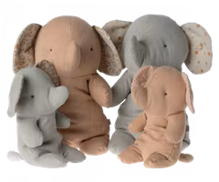 Maileg Elefant Small Rosa - Safari Friends Rose