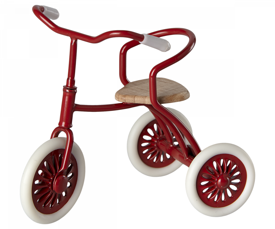 Maileg Cykel Trehjuling till Mus Röd med Magneter i Handtaget