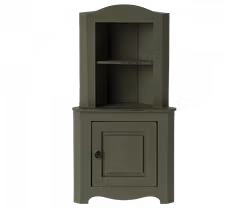 Maileg Vintage Hörnskåp i Trä Stort Mörkgrönt Grönt