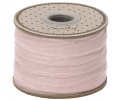 Maileg Bomullsband Brett 20 m - Light Heather Rosa Lila Band på Pappers Rulle