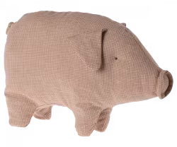 Maileg Rutig Gris Small - Polly Pork Mjukisdjur Rosa