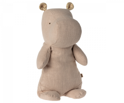 Maileg Flodhäst Medium Ljusrosa - Safari Friends Hippo Light Rose Rosa
