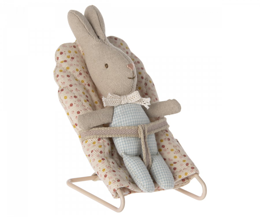 Maileg Kaninbebis My - Rutig Blå