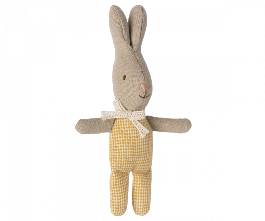 Maileg Kaninbebis My - Rutig Gul