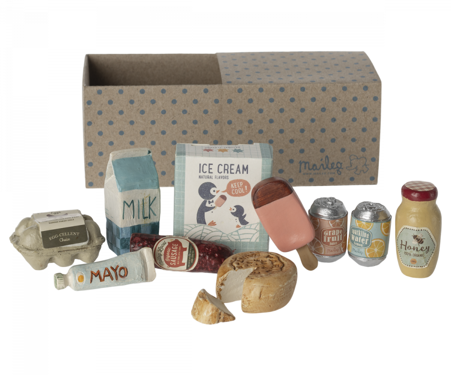 Maileg Låda med Matvaror till Dockhuset 2024