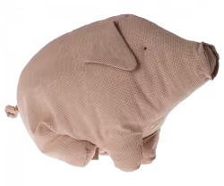 Maileg Rutig Gris Medium - Polly Pork Mjukisdjur Rosa