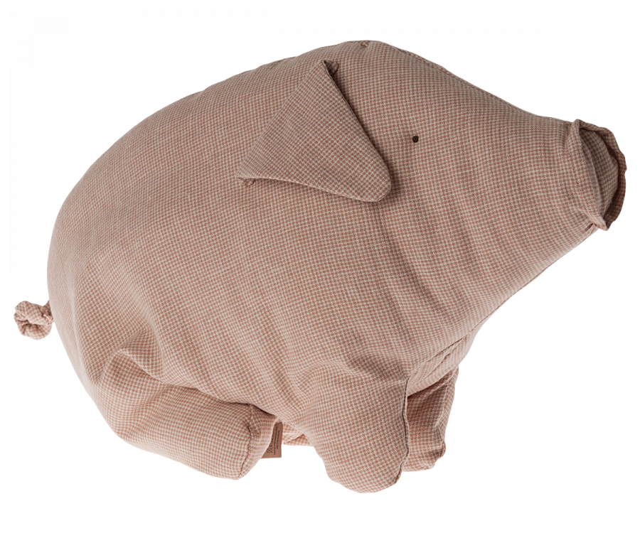 Maileg Rutig Gris Medium - Polly Pork Mjukisdjur Rosa